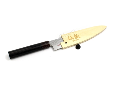 Senzo Wood nóż małe Santoku 135 plus pochwa.